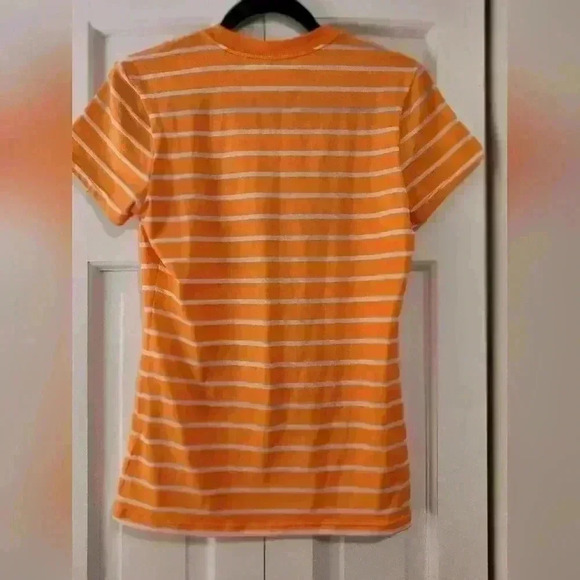 Nike | Get It Girl logo| orange/white stripe | short sleeve tshirt | Small - Picture 2 of 5